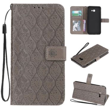 Wallet Case für Samsung Galaxy J4+ (2018) Imprint Leaf Blatt Motiv