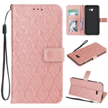 Wallet Case für Samsung Galaxy J4+ (2018) Imprint Leaf Blatt Motiv