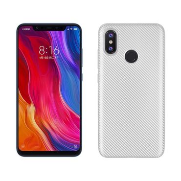 TPU Case für Xiaomi Mi 8 Soft Carbon Fiber Muster, Farbe: Silber