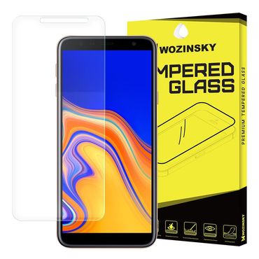 WOZINSKY Schutzglas Folie Tempered Protector für Samsung Galaxy J4 PLUS 2018
