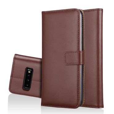 Wallet Case für Samsung Galaxy S10 Genuine Split Echt Leder Tasche