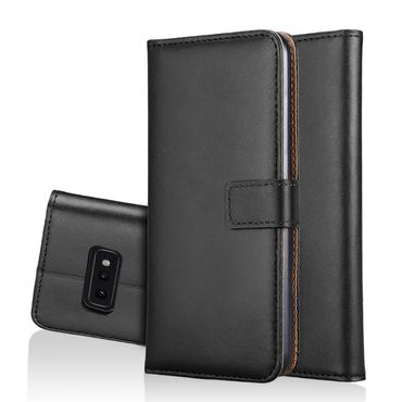 Wallet Case für Samsung Galaxy S10e Genuine Split Echt Leder Tasche