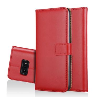 Wallet Case für Samsung Galaxy S10e Genuine Split Echt Leder Tasche