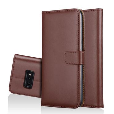 Wallet Case für Samsung Galaxy S10e Genuine Split Echt Leder Tasche