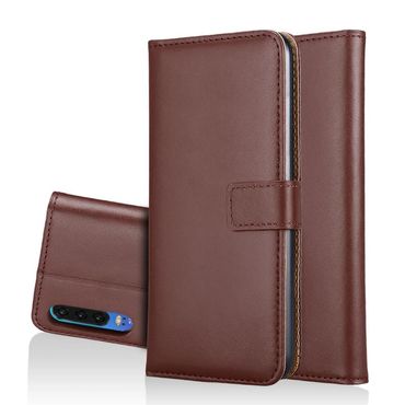 Wallet Case für Huawei P30 Genuine Split Echt Leder Tasche