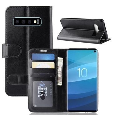 Wallet Case für Samsung Galaxy S10 Crazy Horse Handy Tasche Card Slot