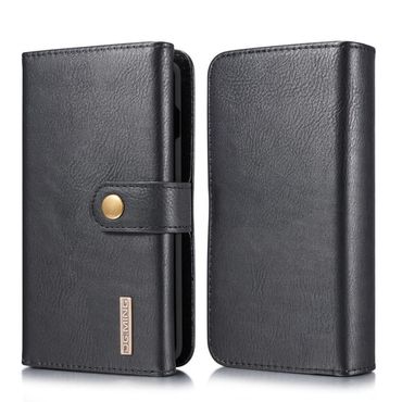 DG.MING Wallet Case für Samsung Galaxy S10 Echt Leder Brief Tasche 2in1 Etui Hülle