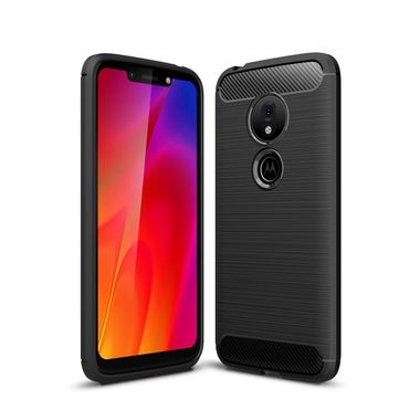 TPU Case für Motorola Moto G7 PLAY Carbon Fiber Optik Skin Brushed Muster Hülle
