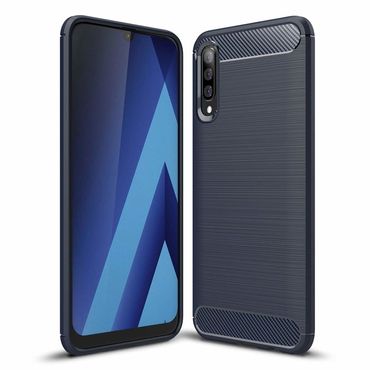TPU Case für Samsung Galaxy A50 Carbon Skin Brushed Hülle