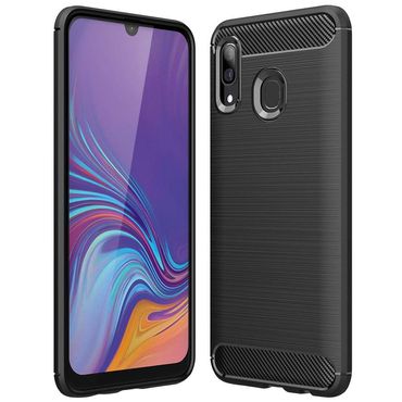 TPU Case für Samsung Galaxy A20e Carbon Skin Brushed Hülle