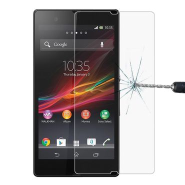 Schutzglas Schutzfolie Hartglas 9H 0,26mmTempered Glass für Sony Xperia Z L36h