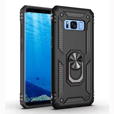 Outdoor Case für Samsung Galaxy S8+ TPU Hybrid Sergeant Armor Metall Ring Hülle