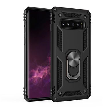 Outdoor Case für Samsung Galaxy S10+ TPU Hybrid Sergeant Armor Metall Ring Hülle