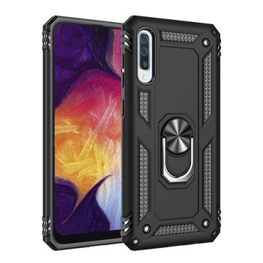 Outdoor Case für Samsung Galaxy A50 TPU Hybrid Sergeant Armor Metall Ring Hülle