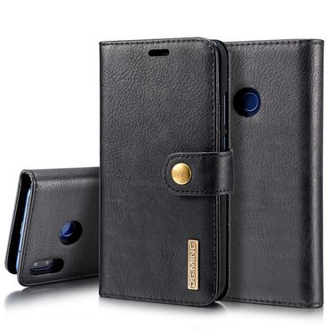 DG.MING Wallet Case für Huawei P20 LITE Echt Leder Handy Tasche 2in1 Hülle Etui