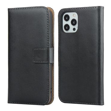 Wallet Case für Apple iPhone 12 PRO MAX TPU Split Echt Leder Handy Tasche Hülle