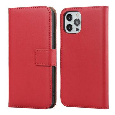 Wallet Case für Apple iPhone 12 12 PRO TPU Split Echt Leder Handy Tasche Hülle
