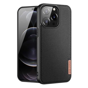 DUX DUCIS TPU Case für APPLE IPHONE 13 PRO Fino Series Nylon Textur Hülle Cover, Farbe: Schwarz