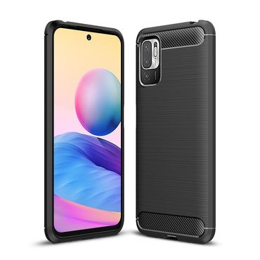 TPU Case für XIAOMI REDMI NOTE 10 5G Carbon Fiber Skin Brushed Schutz Hülle