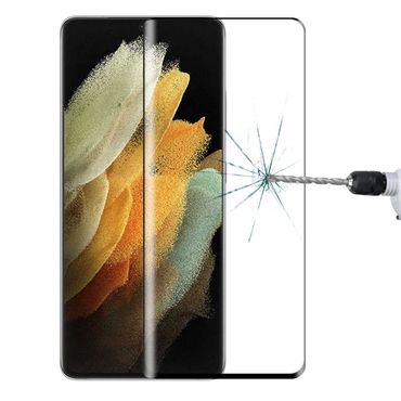 Schutzglas für SAMSUNG GALAXY S21 ULTRA Full Cover Full Glue Curved Tempered