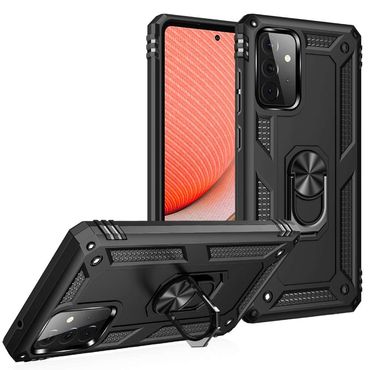 Outdoor Case für SAMSUNG GALAXY A72 TPU Hybrid Sergeant Armor Ring Hülle Cover