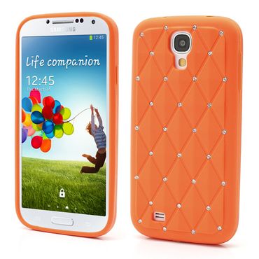 Silikon Case für Samsung Galaxy S4 I9500 I9505 Rhinestone Rhombus