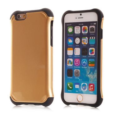 TPU Hybrid Case für Apple iPhone 6 6S Cool Armour Stoßfest Schutzhülle Cover, Farbe: Gold