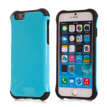 TPU Hybrid Case für Apple iPhone 6 6S Cool Armour Stoßfest Schutzhülle Cover, Farbe: Blau