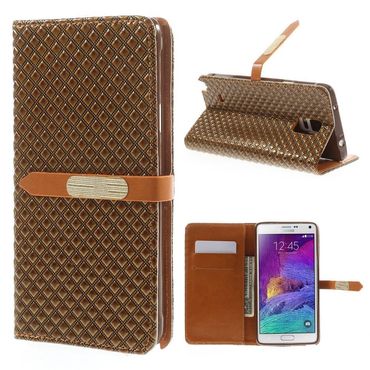 Wallet Case für Samsung Galaxy Note 4 TPU Stylish Rhombus