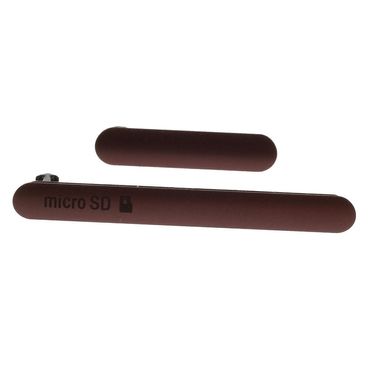 Sony Xperia Z3 Dust Plug Micro SD USB Port SIM Slot Cap, Farbe: Braun