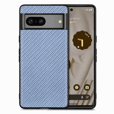 TPU Hülle für Google Pixel 7 Carbon Fiber Texture Optik Schutz Backcover Case