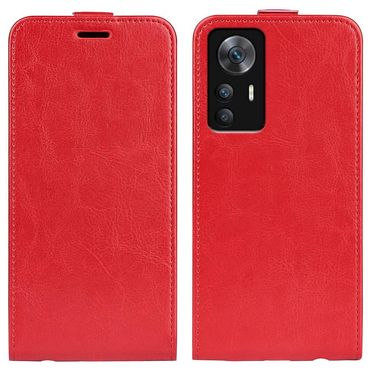 Handy Tasche für Xiaomi 12T 12T PRO Crazy Horse Klappetui Swipe Card Hülle Case