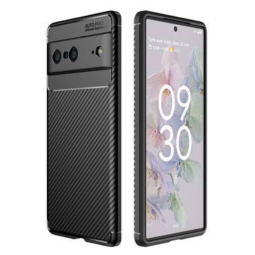 TPU Hülle für Google Pixel 7 Carbon Fiber Muster Textur Shockproof Cover Case