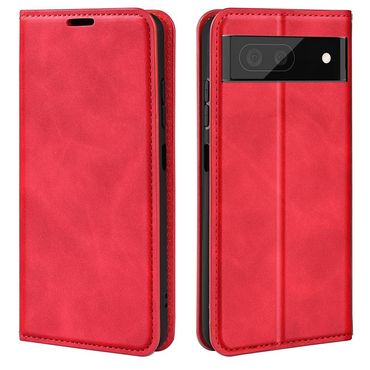 Handy Tasche für Google Pixel 7 PRO Retro Skin Magnetic Klappetui Schutzhülle, Farbe: Rot