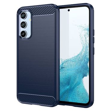 TPU Hülle für Samsung Galaxy A54 Carbon Fiber Skin Brushed Schutzcover Soft Case