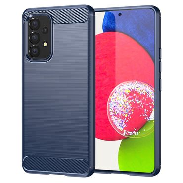 TPU Hülle für Samsung Galaxy A53 Carbon Fiber Skin Brushed Schutzcover Soft Case