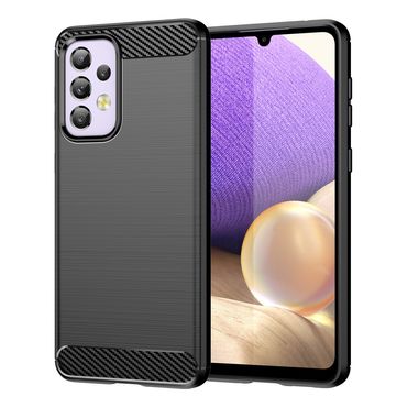 TPU Hülle für Samsung Galaxy A33 5G Carbon Fiber Skin Brushed Backcover Case