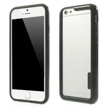 TPU Hybrid Bumper für Apple iPhone 6 6S Frame, Farbe: Schwarz