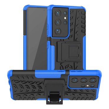Outdoor Hülle für Samsung Galaxy S21 ULTRA Tire Rutschfest Stand PC TPU Case