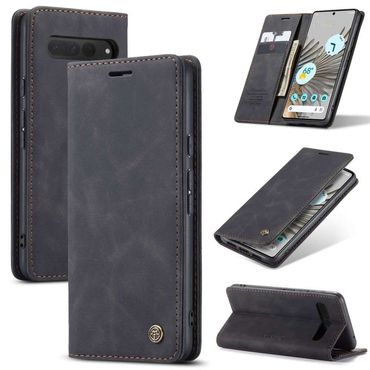 CASEME Handy Tasche für Google Pixel 7 PRO Wallet 013 Series Hülle Klapp Etui, Farbe: Schwarz