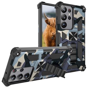 Outdoor Hülle für Samsung Galaxy S23 ULTRA Camouflage Shockproof PC Schutzcover