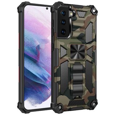 Outdoor Hülle für Samsung Galaxy S21 PLUS Camouflage Shockproof PC Schutzcover