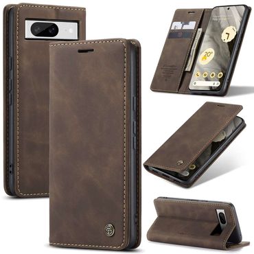 CASEME Handy Tasche für Google Pixel 8 Wallet 013 Series Klapp Hülle Business, Farbe: Coffee