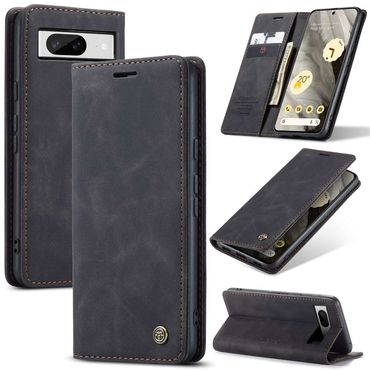CASEME Handy Tasche für Google Pixel 8 Wallet 013 Series Klapp Hülle Business, Farbe: Schwarz