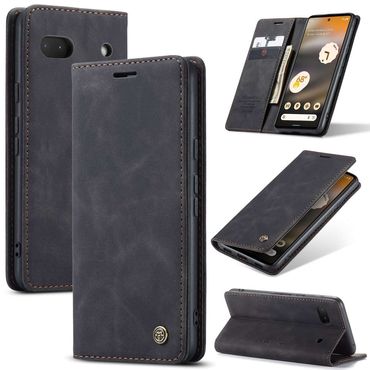 CASEME Handy Tasche für Google Pixel 6a Wallet 013 Series Klapp Hülle Business, Farbe: Schwarz