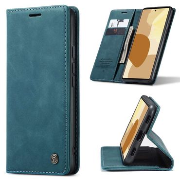 CASEME Handy Tasche für Google Pixel 6 Wallet 013 Series Klapp Hülle Business, Farbe: Blau