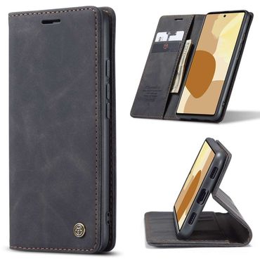 CASEME Handy Tasche für Google Pixel 6 Wallet 013 Series Klapp Hülle Business, Farbe: Schwarz