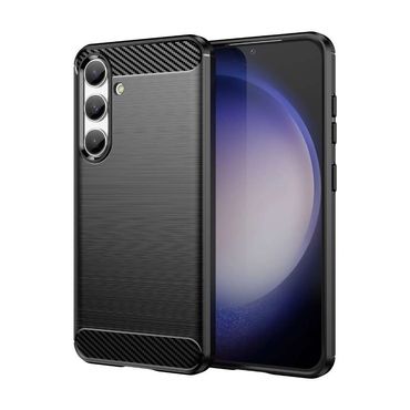 TPU Hülle für Samsung Galaxy S24 Carbon Fiber Skin Brushed Schutzcover Soft Case