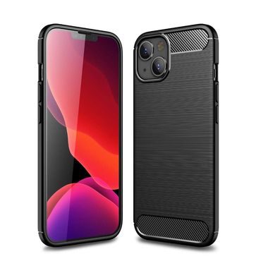 TPU Hülle für Apple iPhone 14 Carbon Fiber Skin Brushed Schutzcover Soft Case