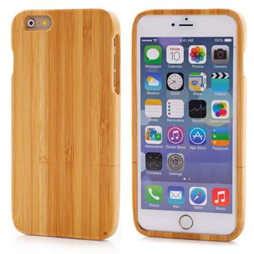 Echt Holz Case für Apple iPhone 6 6S Unique Wooden, Farbe: Bambus